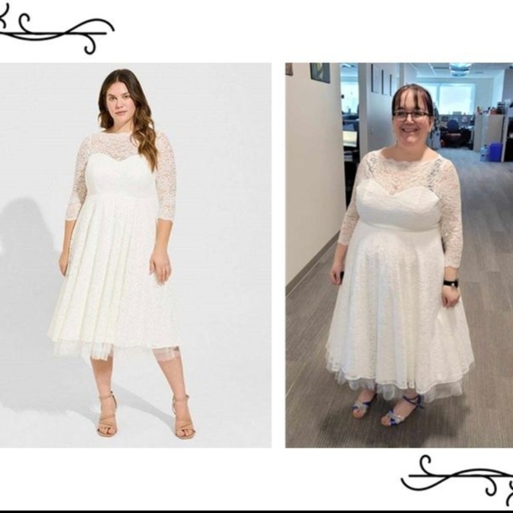 Elegant White Lace Dress